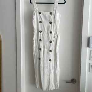 Beautiful white buttoned summer dress